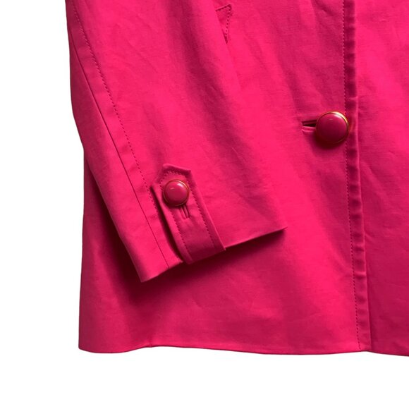 JONES NEW‎ YORK Signature Pink Big Buttons Duster Swing Jacket - Picture 8 of 11